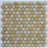 ヘキサゴン（六角）モザイク　６００薄黄ミックス[201201020]