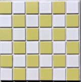 画像: ハイカラー　２３ミリ角 市松模様　白×黄　お手軽タイプ
