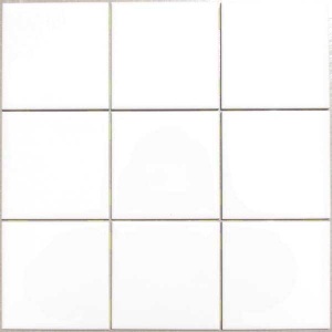 画像1: １００角　壁タイル　白色　ブライトタイル　陶器質  (1)